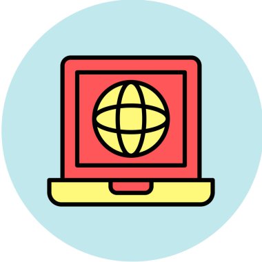 dizüstü bilgisayar simgesi, modern tasarım vektör çizimi