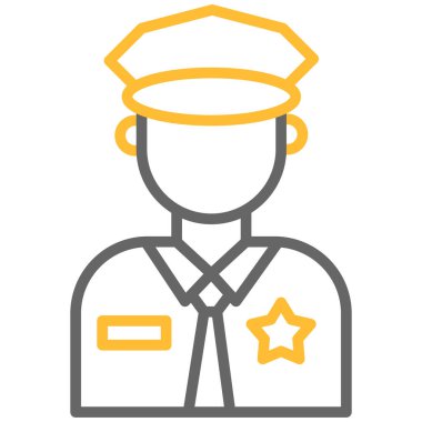 Polis simgesi, vektör illüstrasyonu