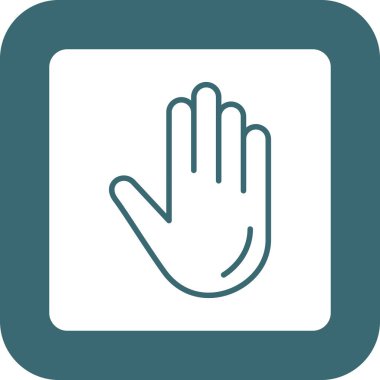 Bir el simgesinin vektör illüstrasyonu