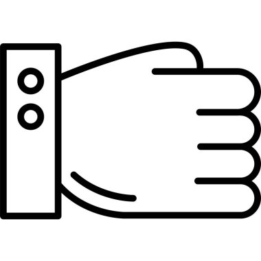 Elektrikli kablo ikonu olan el. Web tasarımı için güç kablosu vektör simgesinin basit çizimi