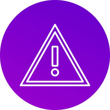 Soyut arkaplanda uyarı simgesi izole edildi