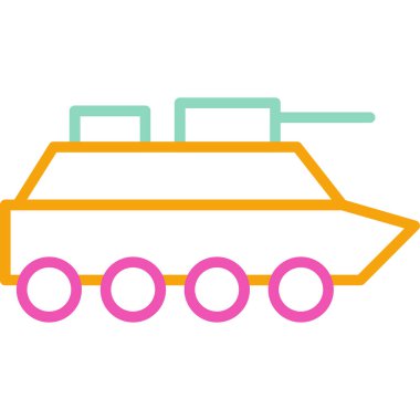 Tank. Web simgesi basit illüstrasyon