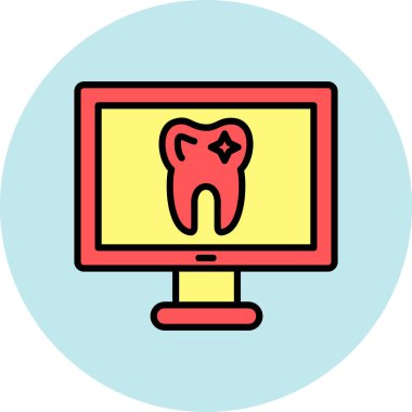 Diş bakımı modern simgesi, vektör illüstrasyonu