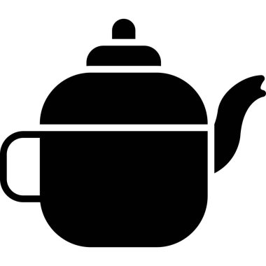 Çaydanlık. Web simgesi basit illüstrasyon