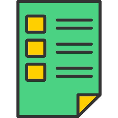 Kontrol listesi simgesi vektör illüstrasyonu