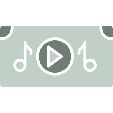 çalma düğmesi simgesi, vektör illüstrasyonu