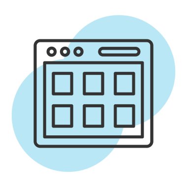 Web sayfası ikon vektör illüstrasyonu