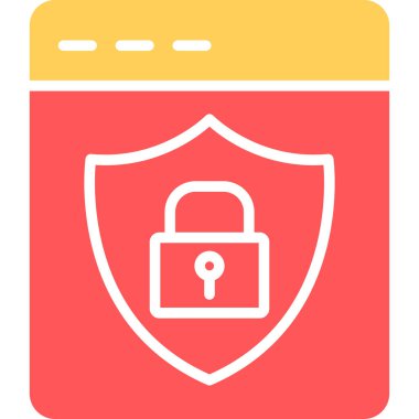 Kilit. Web simgesi basit illüstrasyon