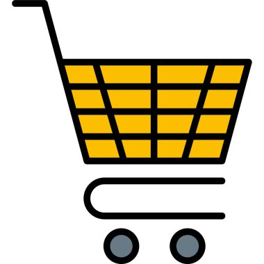 Sepet alışverişi simgesi - taslak biçimi