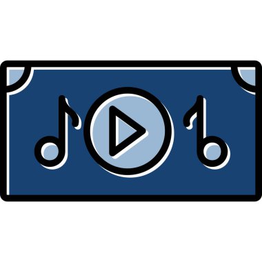 oyun tabelası illüstrasyonu. Vektör. Beyaz arkaplanda mavi çerçeve ve dış hatları olan siyah simge. İzole. izole.