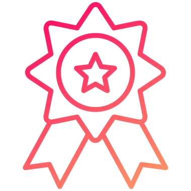 Madalya. Web simgesi basit illüstrasyon