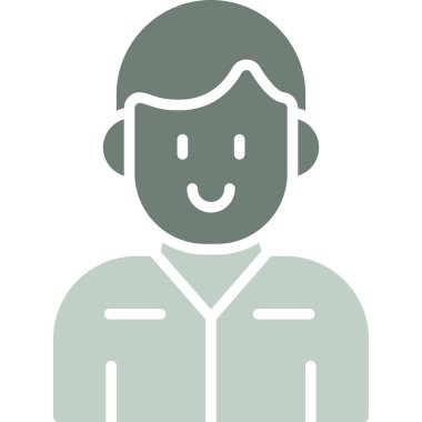 avatar erkek simgesi düz stil