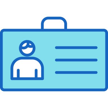 ID kart simgesi vektör illüstrasyonu