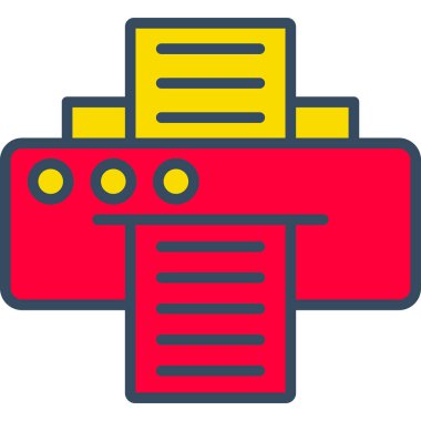 Yazıcı. Web simgesi basit illüstrasyon