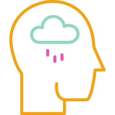 Baş simge vektör çizim