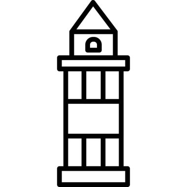 Kule. Web simgesi basit illüstrasyon
