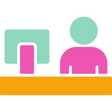 Toplantı ikonu. Beyaz arkaplanda izole edilmiş özet konferans toplantı vektör rengi