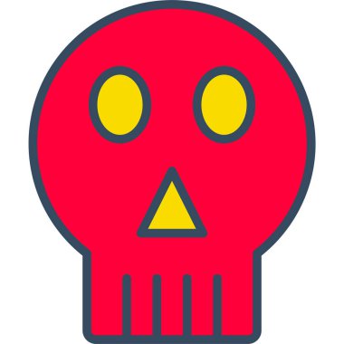 Kafatası. Web simgesi basit illüstrasyon