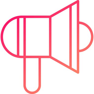 Megafon ikonu vektör illüstrasyonu