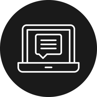 Dizüstü bilgisayar simgesi vektör çizimi