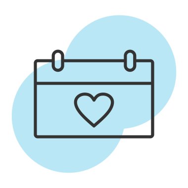 Bir kalp simgesinin vektör illüstrasyonu