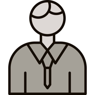 İş adamı ikonu. Beyaz arkaplanda izole edilmiş web tasarımı için iş insanı vektör çizimi