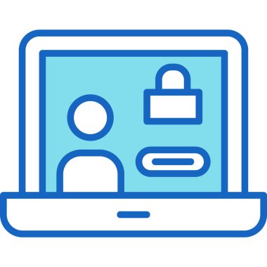 internet güvenlik vektör çizgisi simgesi