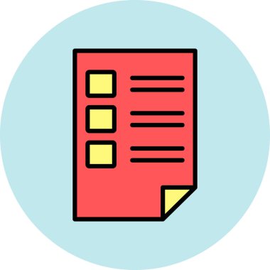 belge simgesi vektör illüstrasyonu