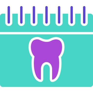 diş simgesi modern illüstrasyon