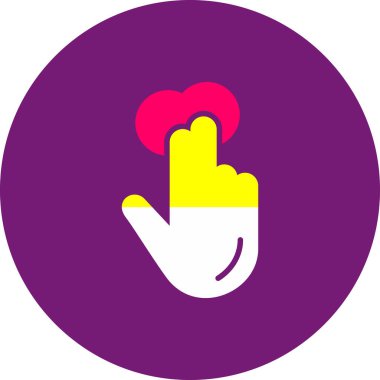 El ile kalp simgesi, basit tarzı