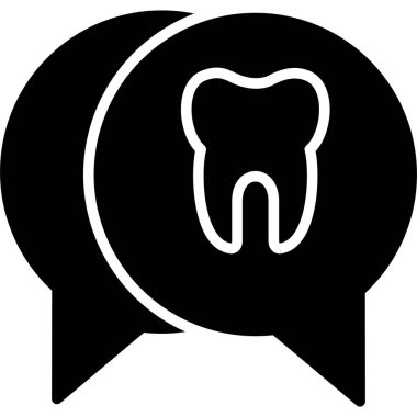 dişçi diş simgesi, basit biçim