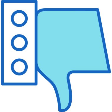 Tamamlanmış - ana hatlar biçiminde nefret simgesini parmakla