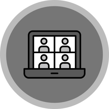 Bilgisayar. Web simgesi basit illüstrasyon