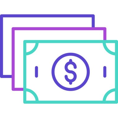 Dolar. Web simgesi basit illüstrasyon