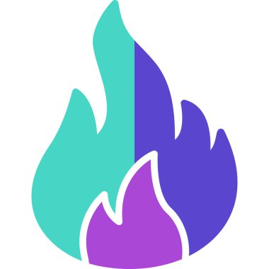 Yangın. Web simgesi basit illüstrasyon