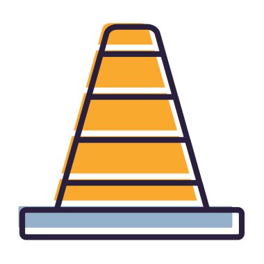 Yapı vinç inşaat simgesi doldurulmuş ana hatlar biçiminde