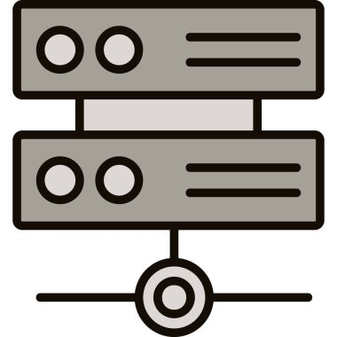Sunucu. Web simgesi basit illüstrasyon