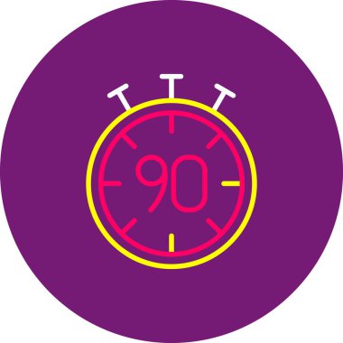 Modern saat simgesinin vektör illüstrasyonu