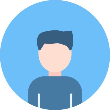 avatar erkek kişi simgesi düz stil