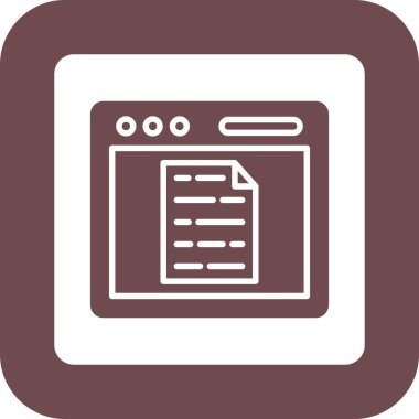 Web sayfası vektör simgesi