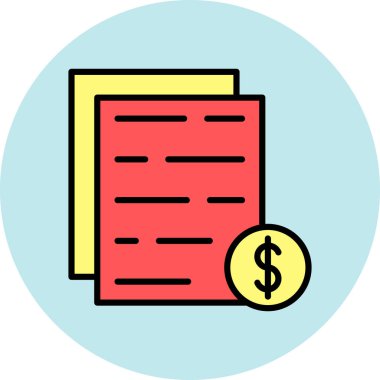 iş raporu vektör renk simgesi