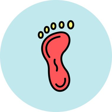 ayak simgesi, vektör illüstrasyonu