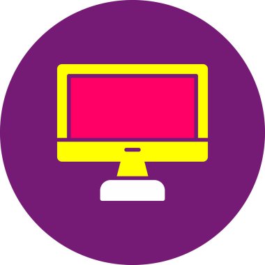 computer monitor icon. simple illustration
