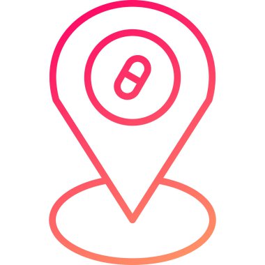 konum simgesi, vektör çizimi