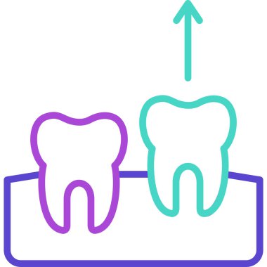 Diş simgesi, vektör illüstrasyonu
