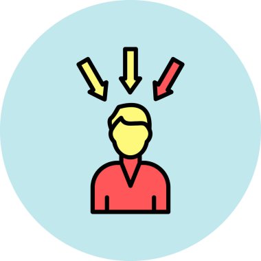 Bir ampul kafa ile işadamı