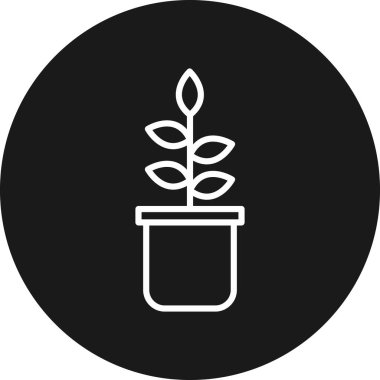 Bitki simgesinin vektör illüstrasyonu