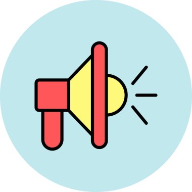 Hoparlör simgesinin vektör illüstrasyonu