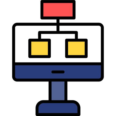 bilgisayar izleme simgesi, vektör illüstrasyonu