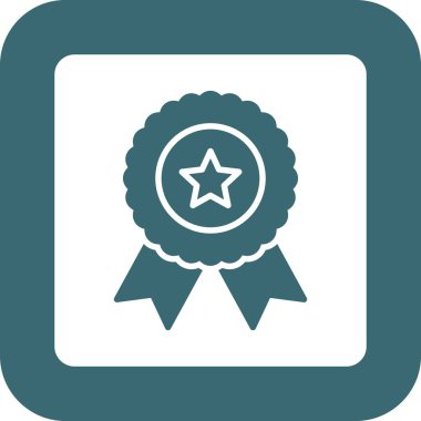 rozet düzleştirilmiş vektör simgesi